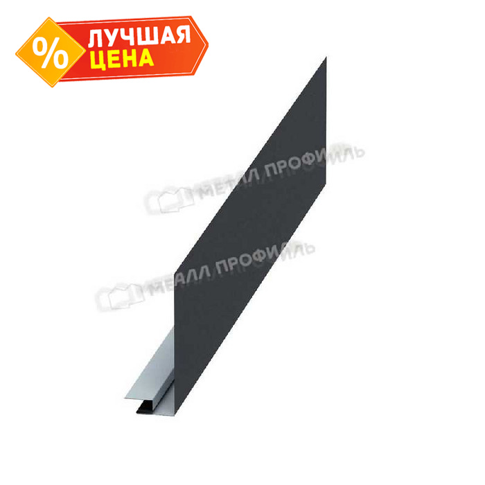 Планка карнизного свеса сложная 250х50х3000 (ECOSTEEL-01-МореныйДуб-0.5)