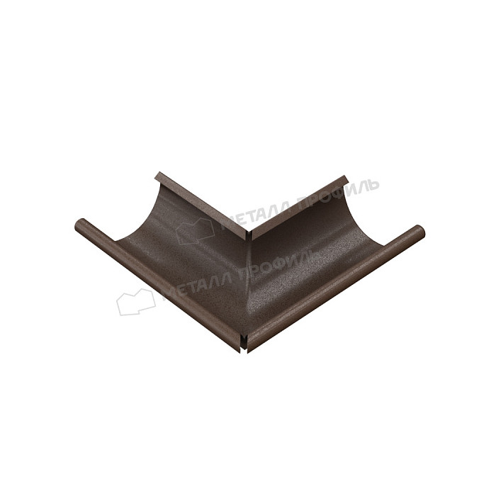 Угол желоба наружный МЕТАЛЛ ПРОФИЛЬ Foramina PUR D125 Ral 7024